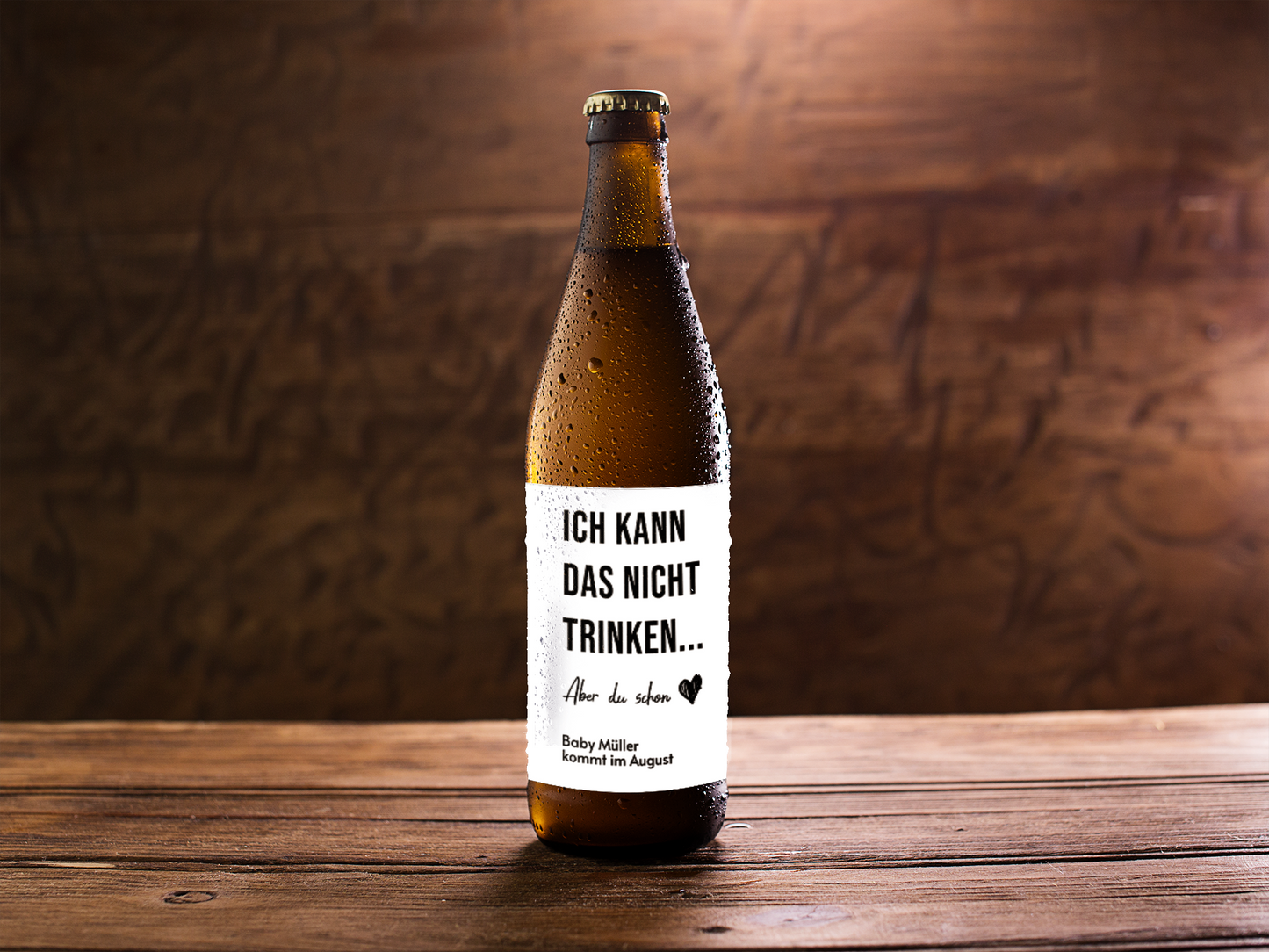 Personalisierte Wein- & Bier-Etiketten | "Baby kommt im ... " | Lustige Schwangerschafts-Ankündigung