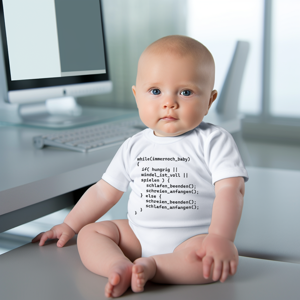 Süßer Baby Body für kleine Programmierer