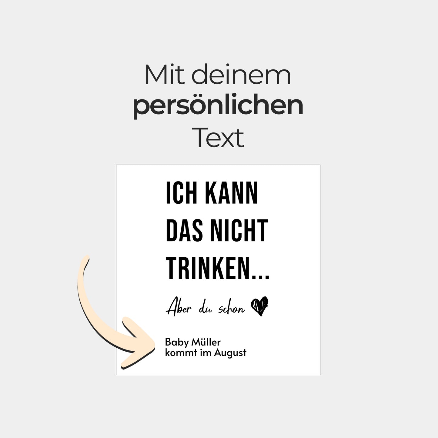 Personalisierte Wein- & Bier-Etiketten | "Baby kommt im ... " | Lustige Schwangerschafts-Ankündigung