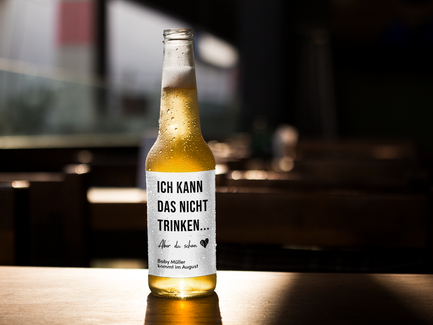 Personalisierte Wein- & Bier-Etiketten | "Baby kommt im ... " | Lustige Schwangerschafts-Ankündigung