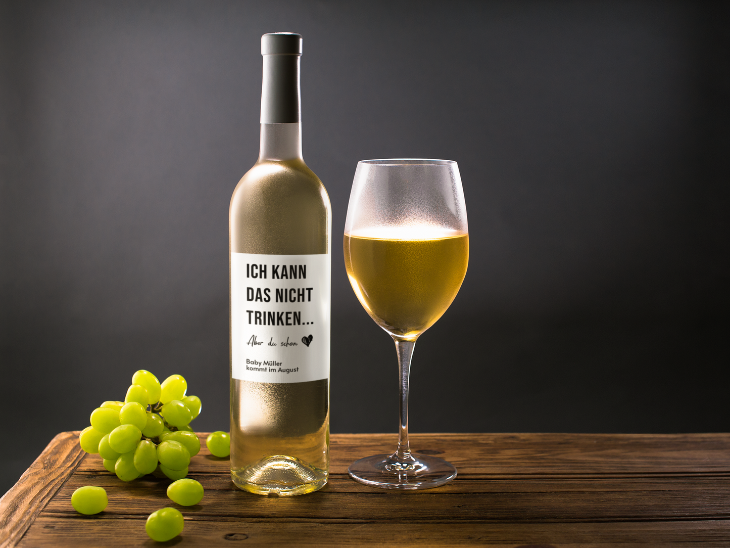 Personalisierte Wein- & Bier-Etiketten | "Baby kommt im ... " | Lustige Schwangerschafts-Ankündigung