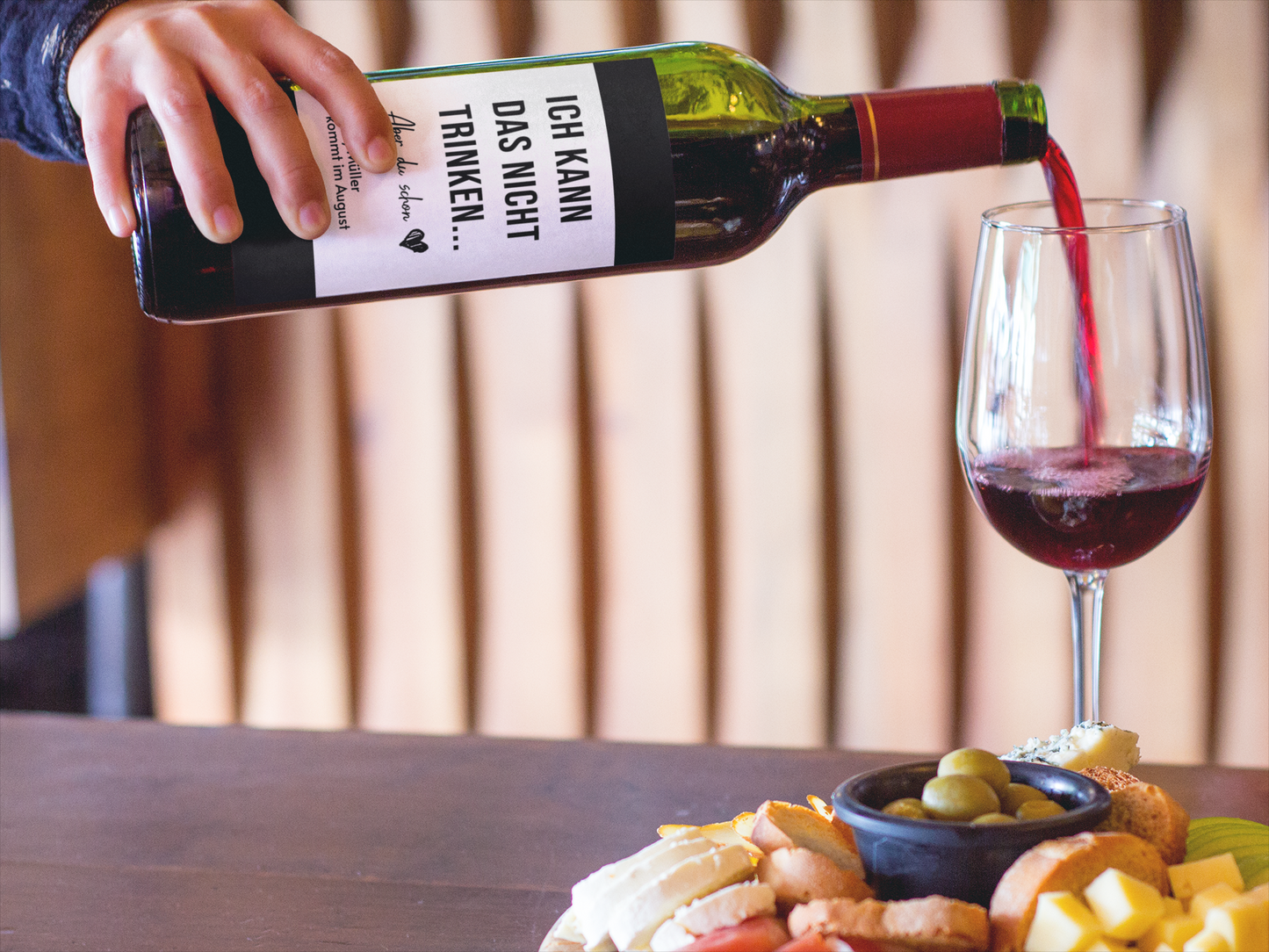 Personalisierte Wein- & Bier-Etiketten | "Baby kommt im ... " | Lustige Schwangerschafts-Ankündigung